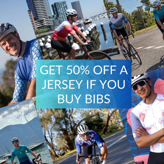 Buy Bib Shorts and Get 50% off Your Jersey