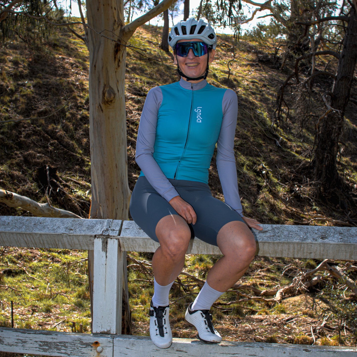 Women's Thermal Top Teal Grey