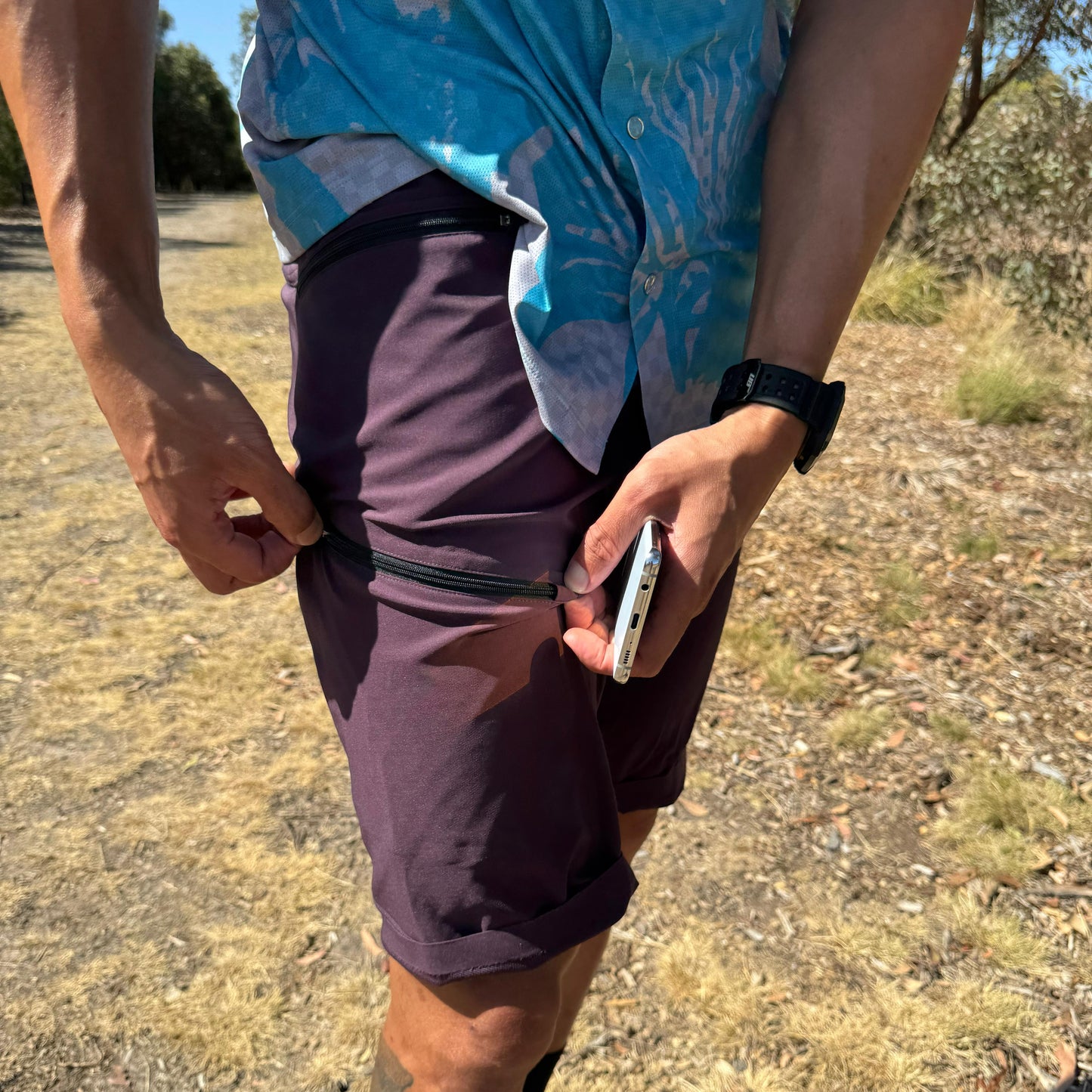 Men's Cargo Shorts Plum