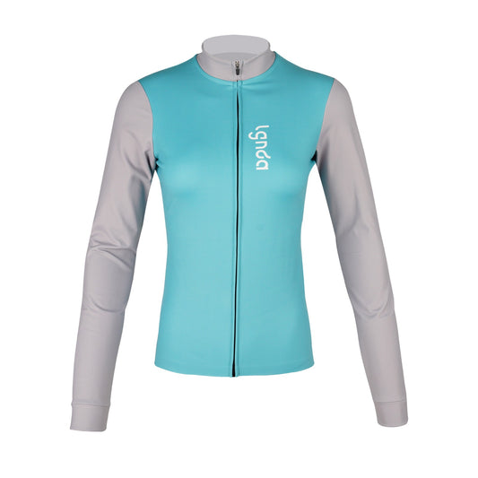Women's Thermal Top Teal Grey