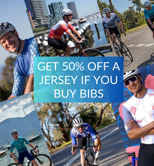 Buy Bib Shorts and Get 50% off Your Jersey