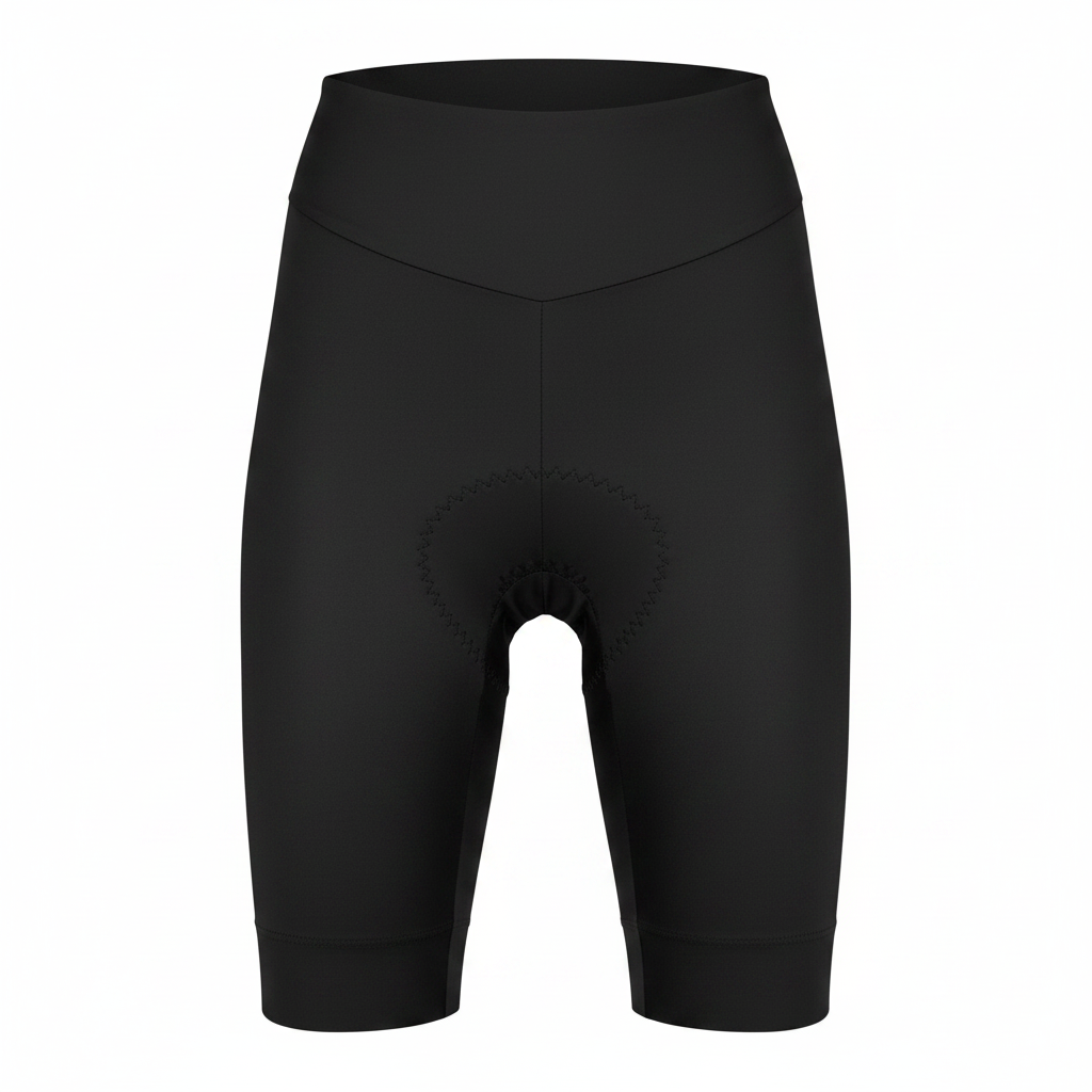 Women's Cycling Shorts Black - Front