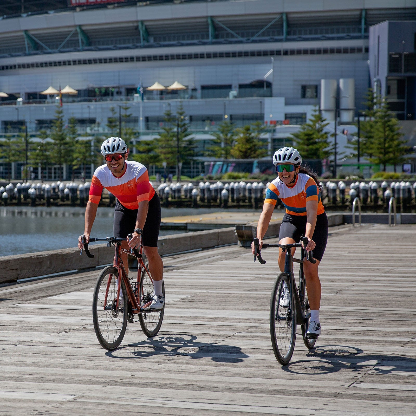 Red cycling jersey fashion